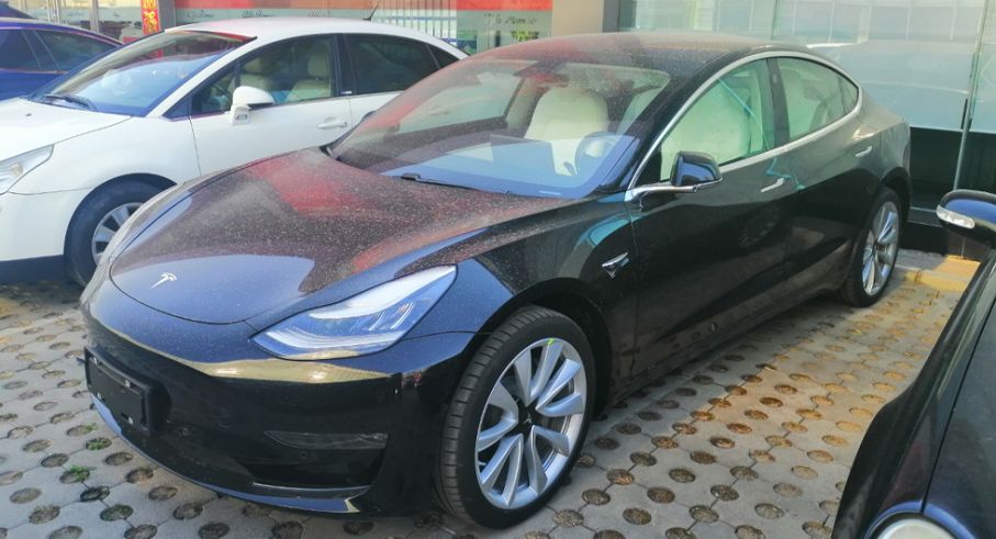 En Tesla Model 3 byggd i Kina. Foto: Navigator84