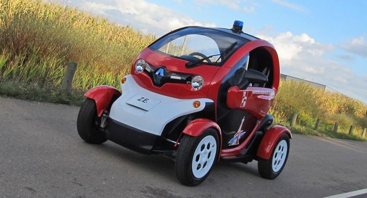 Brandbil renault twizy p1