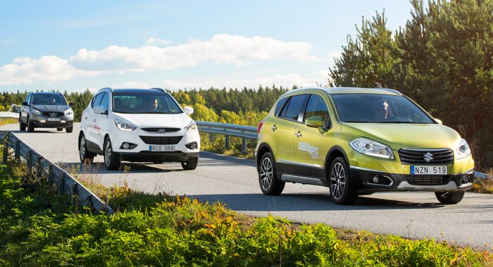 Biltest Suzuki SX4 SCross, Hyundai iX35, Nissan Qashqai