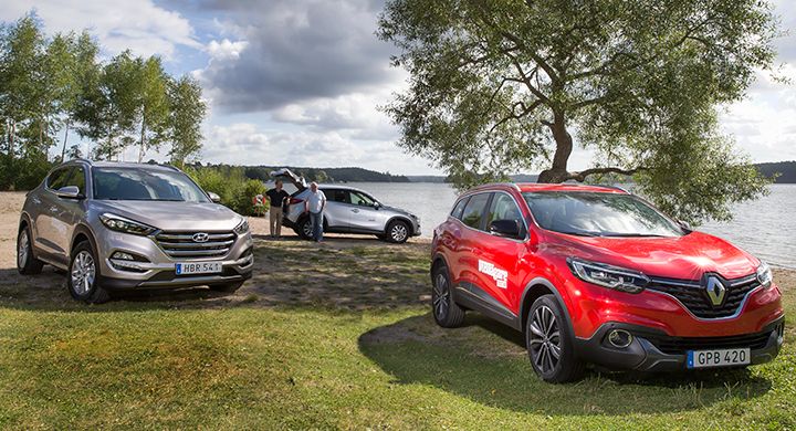 Vi Bilägare har testat kompakta suvarna Renault Kadjar, Hyundai Tucson och Mazda CX-5.