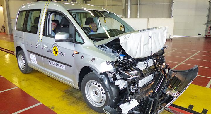 Volkswagen Caddy fick fyra stjärnor i Euro NCAP:s krocktest.