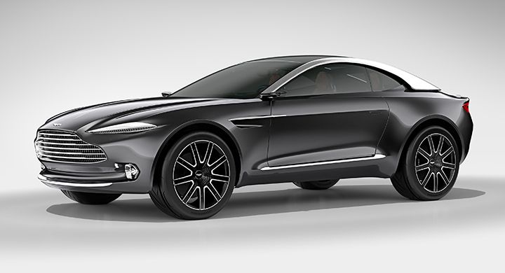 Aston Martin DBX Concept visades upp på bilsalongen i Genève 2015.