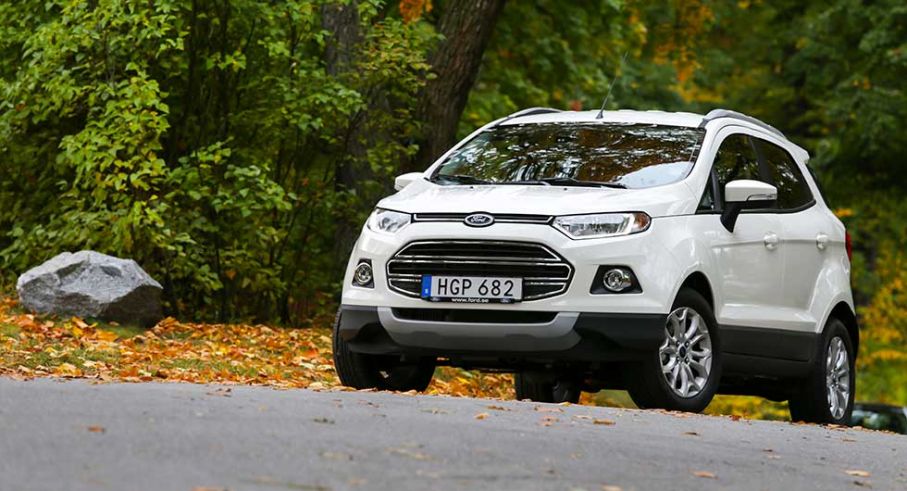 Ecosport börjar på 166.800 kr med 125 hk. Alla varianter är framhjulsdrivna.