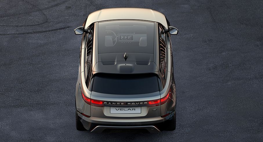 Range Rover Velar, sedd uppifrån.