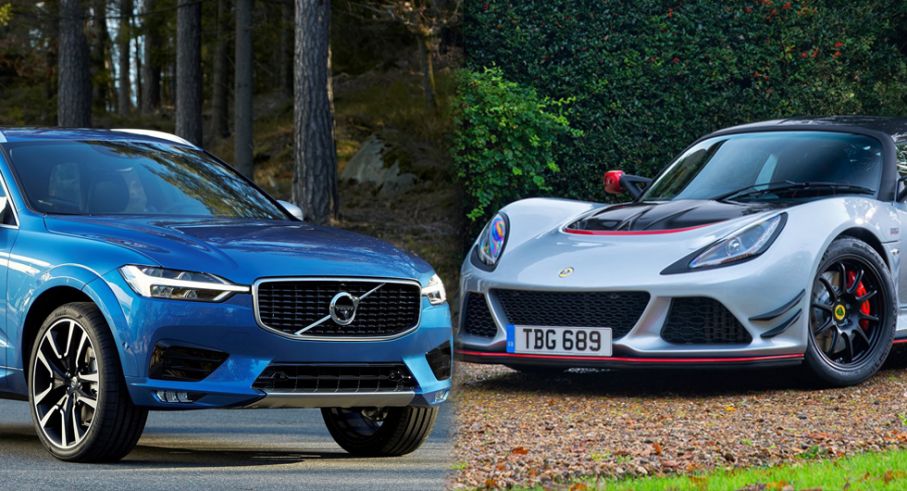 Styvsyskonen Volvo XC60 och Lotus Exige.