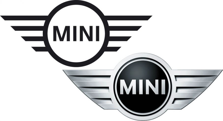 Skuggor och tredimensionellt uttryck byts ut mot minimalism och svartvitt när Mini designar om sin logga.