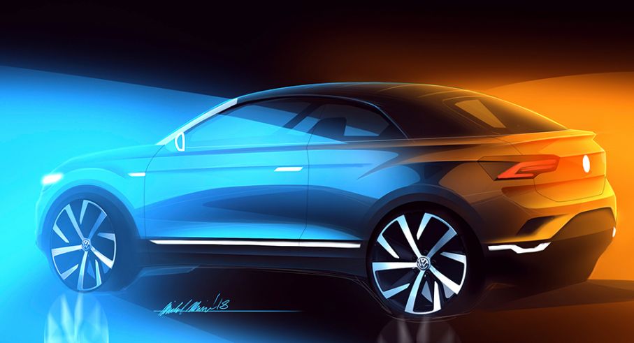 Volkswagen T-Roc med fällbart tak.