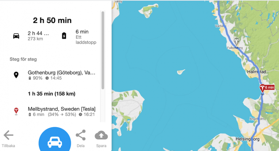 Så här ser den nya och kommande versionen av A better route planner ut.