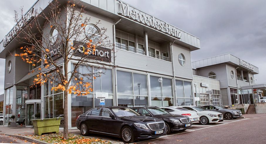 Upplands Motors anläggning i Kista. Foto: Mercedes-Benz Sverige